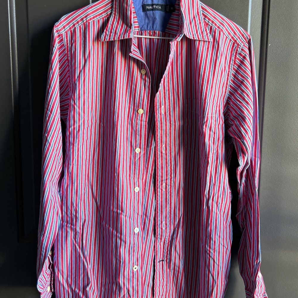 Nautica Mens Long Sleeve Classic Fit Plaid Button